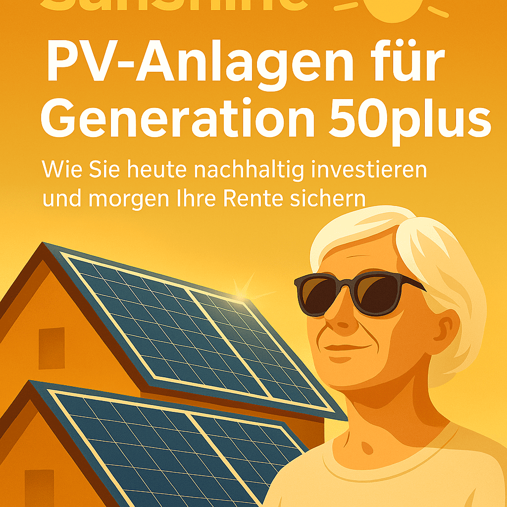 PV-Anlagen für Generation 50plus: SunShine Sales informiert Photovoltaik Generation 50plus, PV-Anlage Altersvorsorge, Solarstrom Rente, nachhaltige Investition Solar, Photovoltaik 50plus, Solar-Rente sichern, PV-Anlage Eigenverbrauch, Photovoltaik Investition, Solarenergie für Senioren, PV-Anlage Rendite, Einspeisevergütung, Investitionsabzugsbetrag PV, steuerfreie Solarrendite, Solarstrom Eigenverbrauch optimieren, Photovoltaik Altersvorsorge Vergleich, PV vs. Immobilie Rendite, Solar-Investment 2025, PV-Anlage Finanzierung, KfW-Förderung Solar, Solarstrom Speicher, Pachtmodell Dachflächen, Solaranlage Kaufberatung, PV-Anlage Wirtschaftlichkeit, Photovoltaik Instandhaltungskosten, Solar-Anlage Planung, PV-Anlage Versicherung, Solarenergie Investitionssicherheit, PV-Anlage Mieterstrom, Solarenergie Rentenstrategie, Photovoltaik Strompreise, Solar-Investment Risiko, PV-Anlage Wartung, Photovoltaik Markttrends, Solarenergie Portfolio-Diversifikation, PV-Anlage Lebensdauer, Solar Renditeberechnung, PV-Anlage Eigenkapitalrendite, PV-Anlage Rentabilitätsrechnung, Photovoltaik Direktinvest, Solarenergie Steueroptimierung